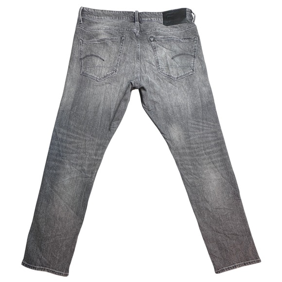 G-Star Raw 3301 Slim Jeans Mens 36x32 (38x30) Grey Stretch Denim Button Fly - Picture 2 of 16